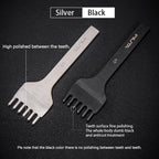 WUTA 1Set 4pcs Basic Leather Chisel Tool Diamond Pricking Iron Hole Punch Stitching Leather Craft tools 3/4/5/6mm 1-2-4-6 teeth