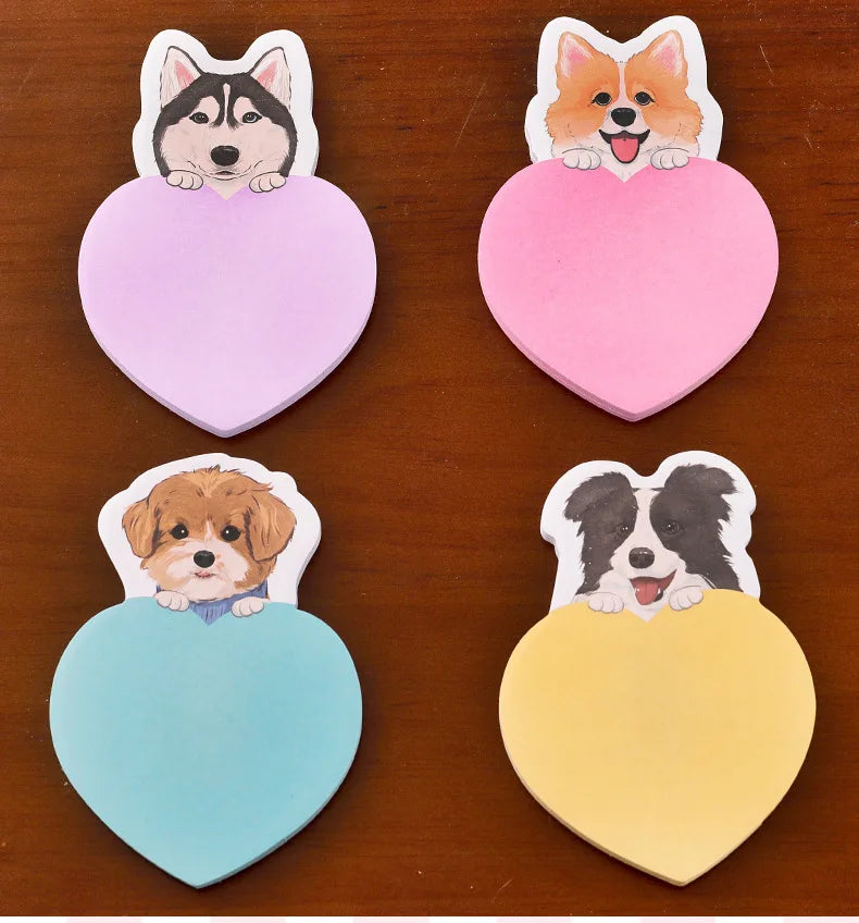 30sheets Cute Dog Post Cartoon Sticky N Times Sticky  School Stationery Small Gifts Memo Puppy Decorative Sticky Notes Paper