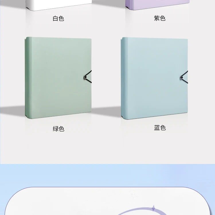 Heavy Duty A5 Card Binder W/ 55mm Large D-Rings 3-Ring Thick Photo Card Album W/ Elastic Band for K-pop Collection