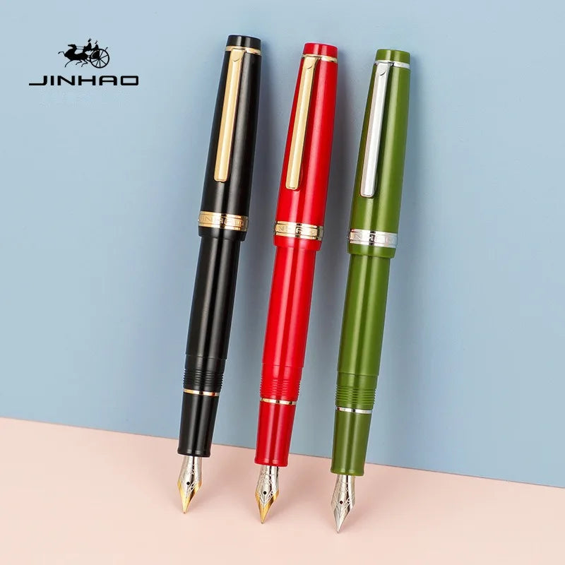 Jinhao 82 Fountain Pen Transparency Plastic Spin Pen Popular EF F M NIB Business Office School Supplies Writing Stationery