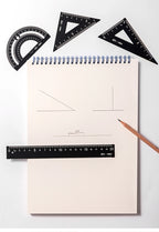 Deli 4Pcs Student Stationery Set Triangle Ruler Straight Ruler Grid Ruler Angle Measuring Tool Aluminum Alloy Material