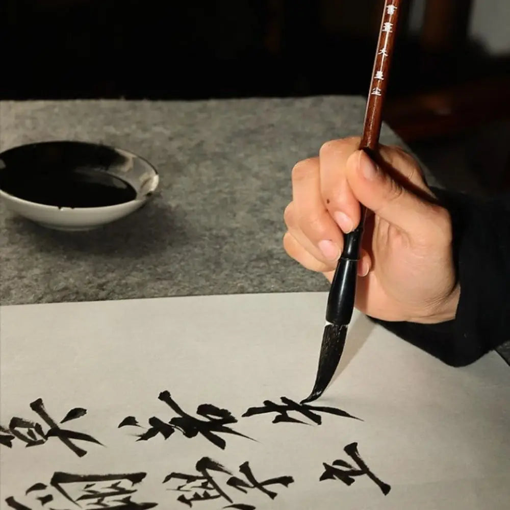 Traditional Chinese Calligraphy Brush Oil Painting Oil Watercolor Scriptures Writing Brush Wood Wolf Hair Art Paint Brush