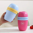 Double Layer Overnight Oats Container with Lids and Spoons Seal Breakfast Cup Milk Cup PP Large Capacity