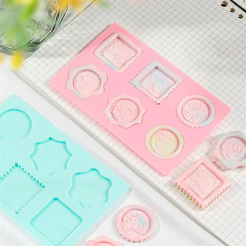 Wax Seal Stamp Silicone Mold Pad Multiple Sizes Sealing Wax Mould Mats Sealing Fix Shapes Envelope Invitation DIY Scrapbook Tool