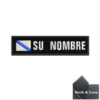 1PC 10cmX2.5cm Custom Name Flag Patch Stripes Badge Iron On Or Hook Loop Andalusia Extremadura Canary Islands Spain Galicia