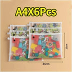 1/3/6PCS Storage Bag Mesh ZipperToy Building Block Puzzle Sub-package Children Particle Zipper Transparent Finishing Storage