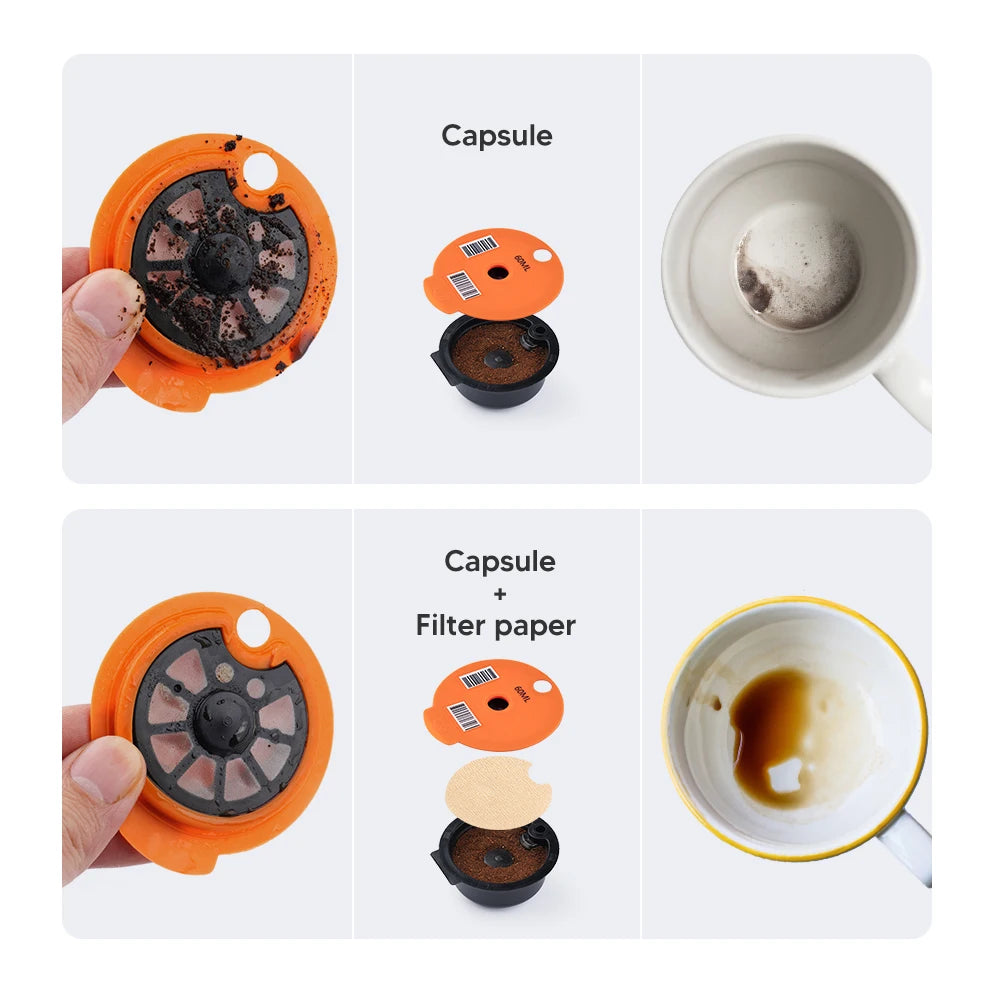 Icafildas Coffee Capsule Paper Filter for BOSCH -s Machine Tassimo Refillable Filter Maker Pod Disposable Paper Filters