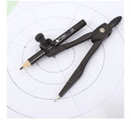 JIANWU Black Metal Compass Geometry Set Zinc Alloy Multifunction-clip Pen Compass Writing Drawing Tools School Office Stationery