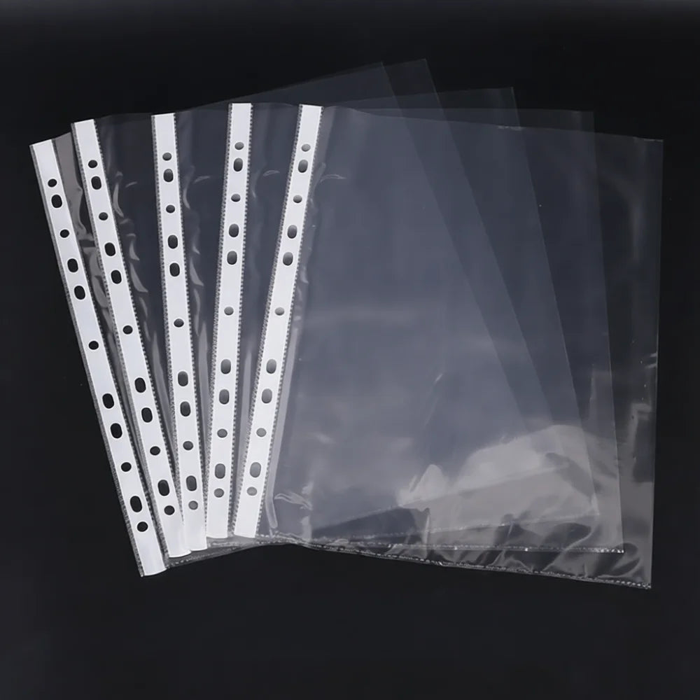 A4 Loose Leaf Binder 3 Ring Folder Transparent File Organizer Office Document Management School Storage System