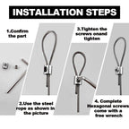 0.8-2mm Steel Wire Rope Clamp Stainless Steel Cable Copper Metal Hanging Clip Adjustable Screws Fixed Hardware Accessories