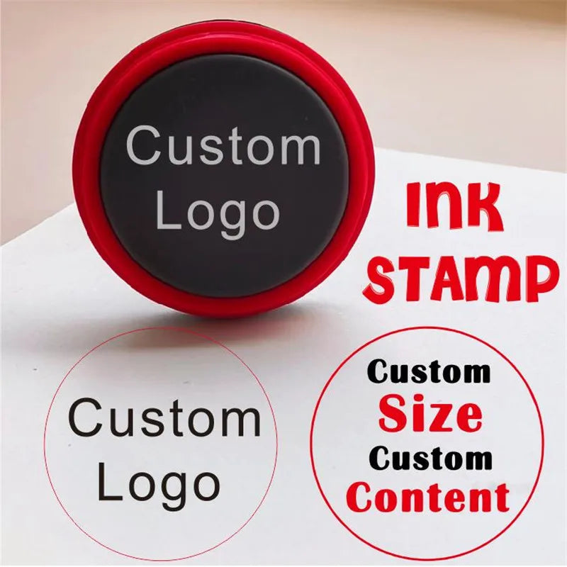Personalized Logo and Text Self Inking Stamp Custom Your Own Design Company Logo Customized Photosensitive Seal Ink Stamp