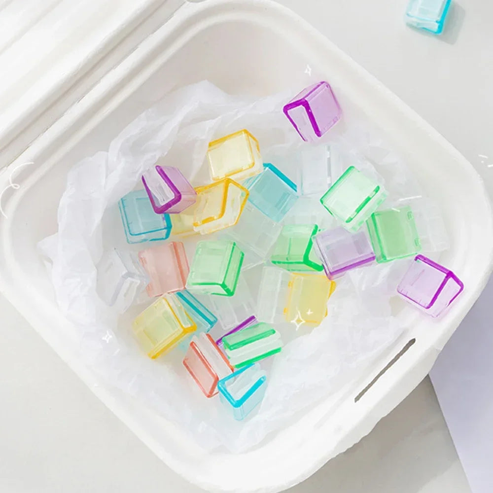 Candy Color Push Paperclip Pusher Transparent Test Paper File Storage Clip Bookmark Student Stationery School Office Supplies
