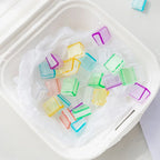 Candy Color Push Paperclip Pusher Transparent Test Paper File Storage Clip Bookmark Student Stationery School Office Supplies