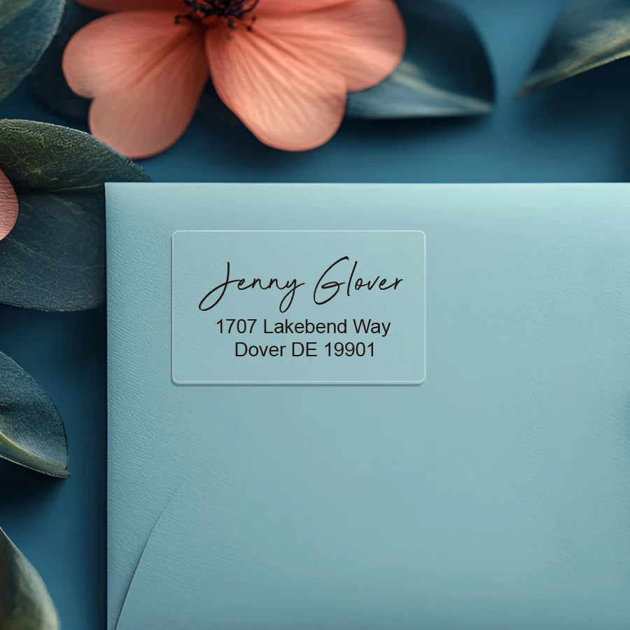 Custom Printed Waterproof Mailing Labels - Durable Self-Adhesive Address Stickers for Invitations, usiness Mail & Greeting Cards