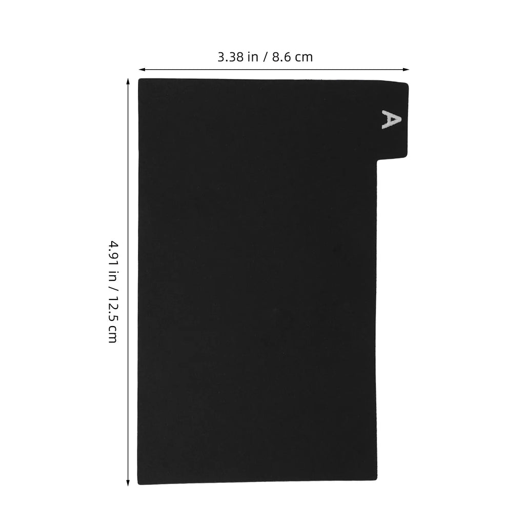 30pcs Index Card Dividers Black Pp Material For Organizing Documents Study Materials Recipes Alphabet Tabs Space Saving