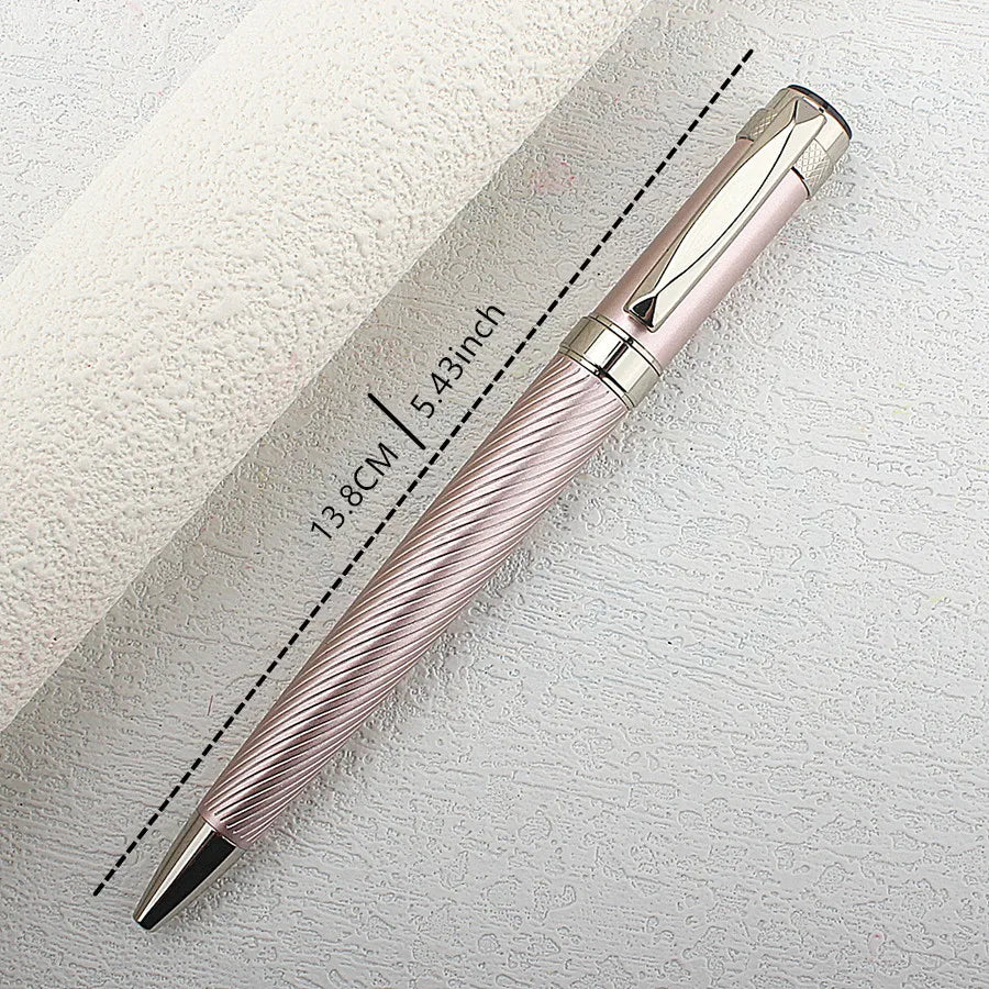 Luxury Metal Rollerball Pen 0.7mm Blue Ink Steel Gold Business Signature Pens for School Office Writing Supplies Stationery