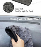 SEAMETAL Thicken Car Cleaning Towel 1200GSM Super-Absorption Microfiber Washing Towel Ultra-Soft Scratch-Free Car Drying Cloth