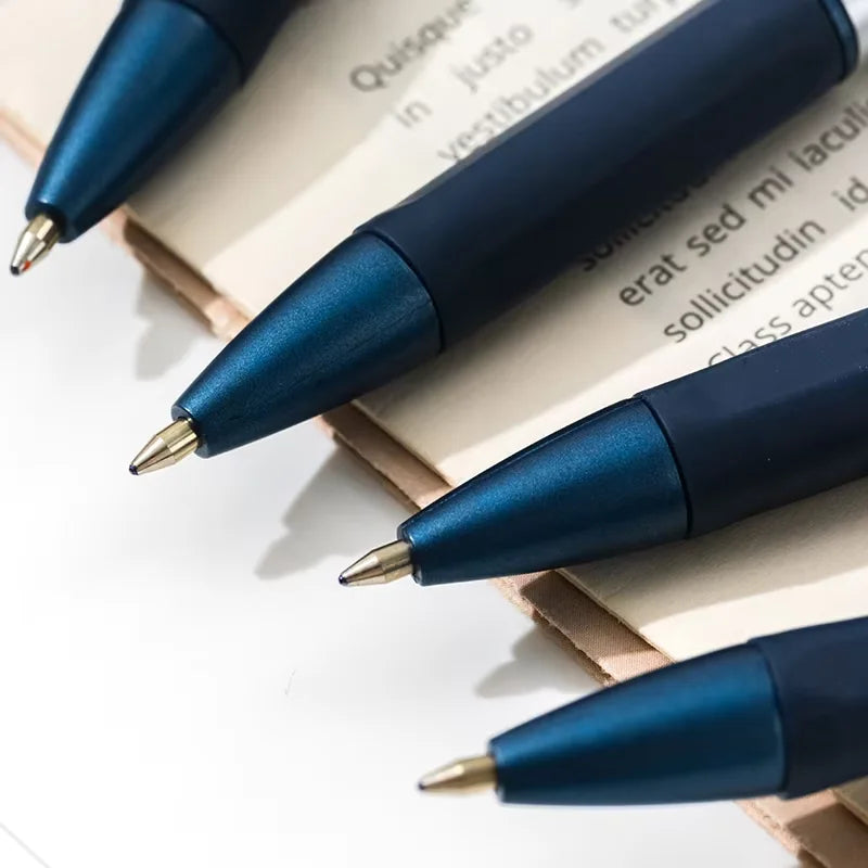 DELI Smooth Writing Ballpoint Pens 0.7mm Black and Blue Ink Pens 12PCS Pack of Retractable Ball Pen for Office School Home