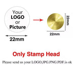 Custom Brass Wax Seal Stamp Personalized LOGO 25/30/40/50mm Round/Square Wax Sealing Head For Wedding Invitation Card Decor Seal