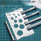 Screw Thread Pitch Gauge Ruler Measuring Tool Bolt Nut Metric Machining Threads Screw Cutting Gauge Angle Model Measuring