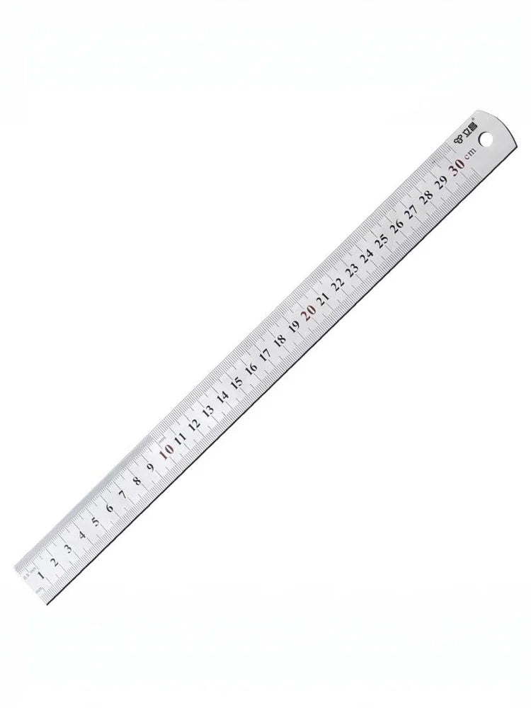1Pcs 15/20/30/40/50/60100cm Stainless Steel Metal Straight Ruler For Home School Precision Measuring Tool Drawing Tool Supplies
