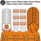 Basketball Tablecloths Basketball Party Decorations Rectangular Plastic Table Cover Boys Basketball Theme Birthday Party Supplie