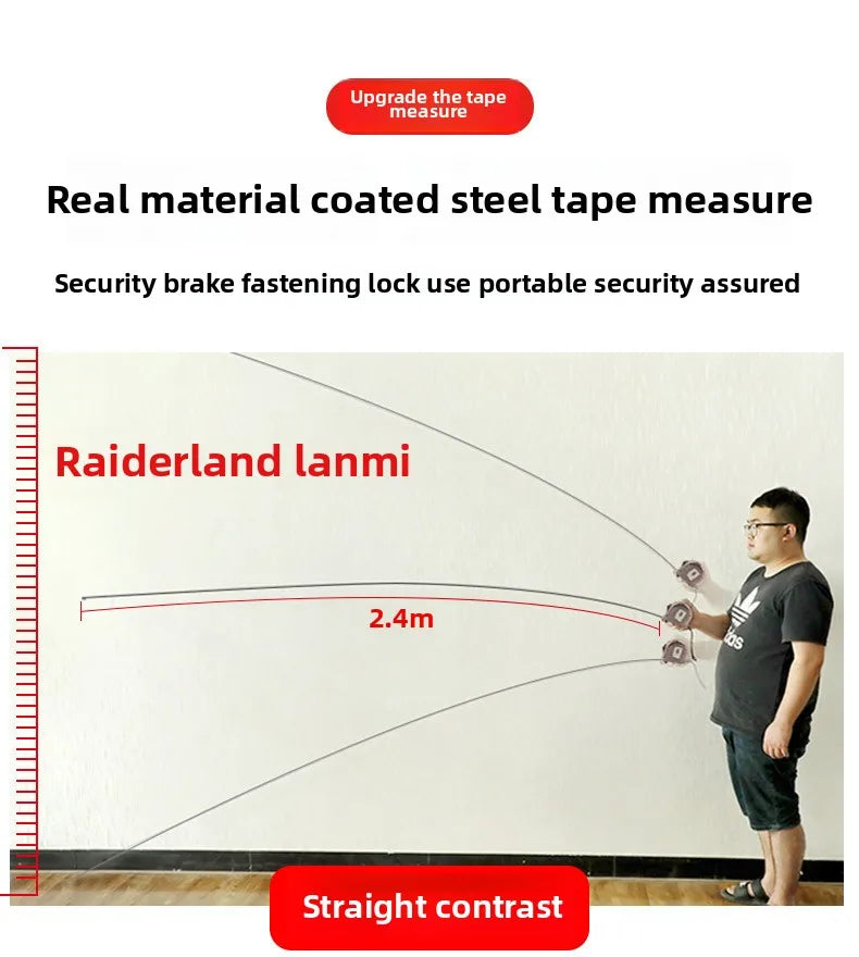 Nylon Coated Tempered Steel Measuring Tape Waterproof Non-Hurtful Hands with Metal Axle 3m 5m 10m Steel Tape Measuring Cheap
