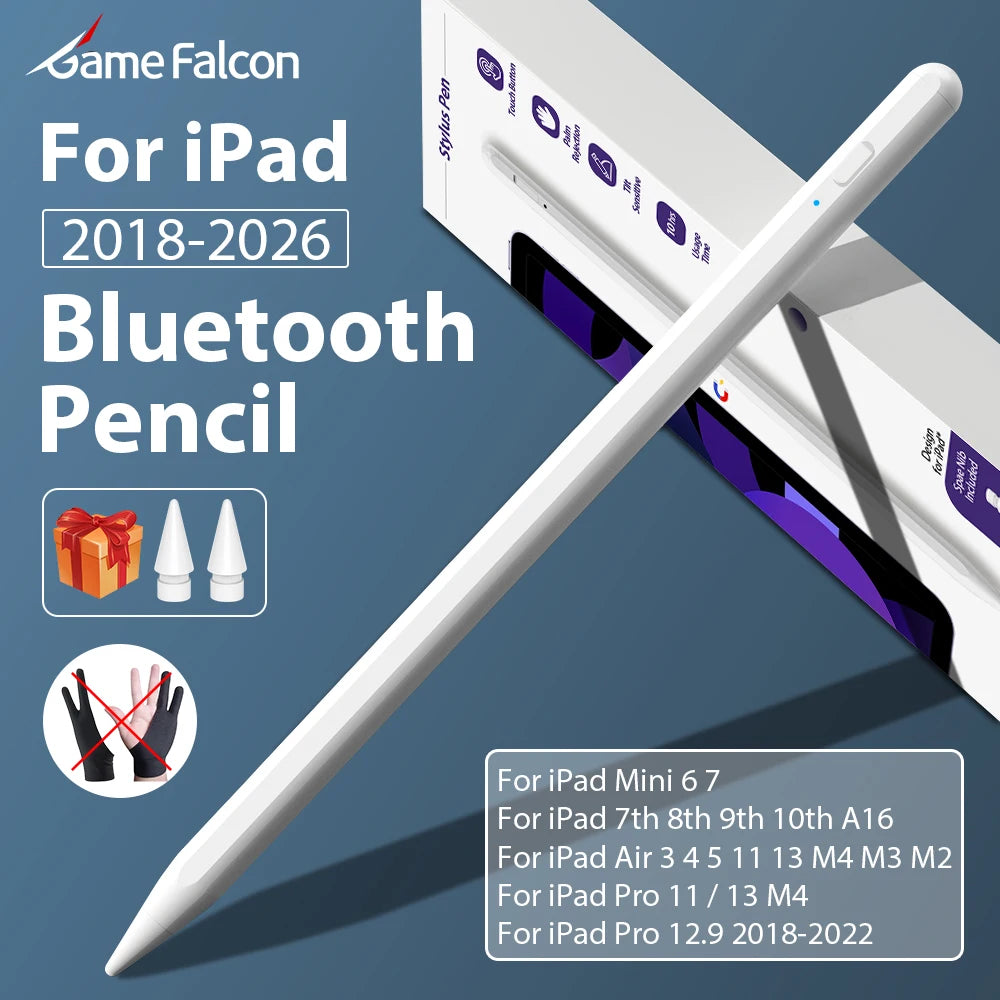 For Apple Pencil For iPad Air 11 M4 M3 M2 5 4 A16 Pro 13 11th M5 12.9 Stylus Pen 10 9 9th 10th Gen Mini 6 7 Bluetooth Touch Pens