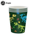 Jurassic Dinosaur Party Dinosaur Fossil Disposable Tableware Plate Cup Napkins Dinosaur Theme Birthday Party Decor Supplies