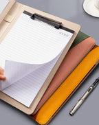 A4 Business Leather Portfolio Padfolio Folder Multifunctional Business Manager Clipboard Document Organizer Office Conference