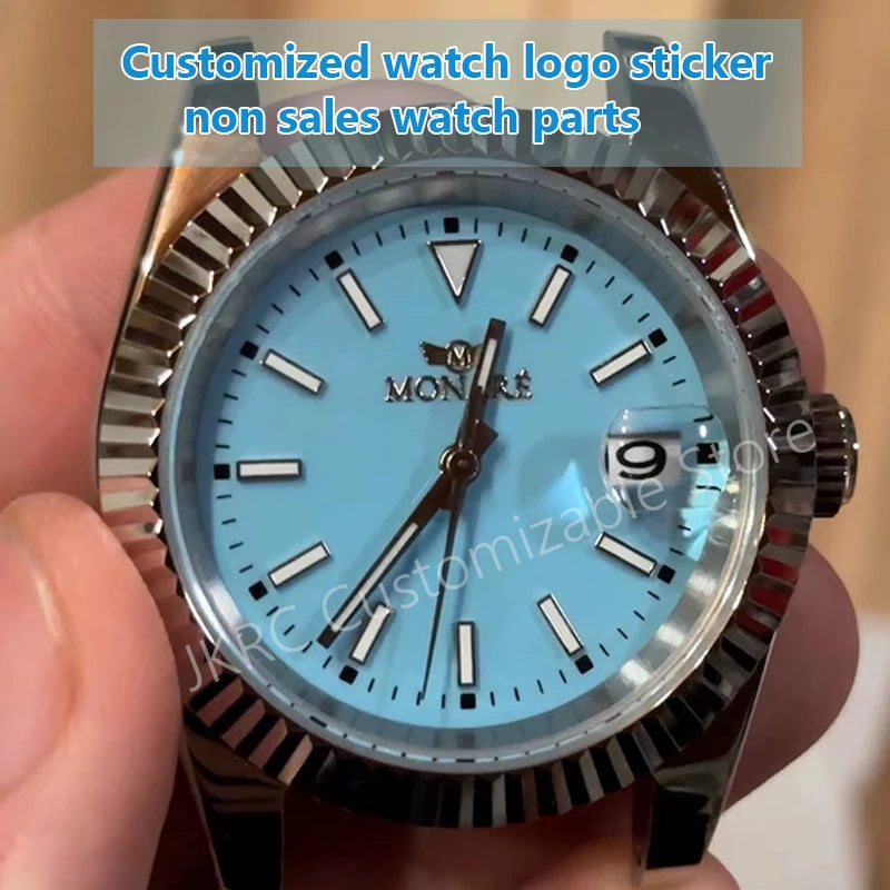 custom dial personalized brand color  metal transfer small  watch logo sticker