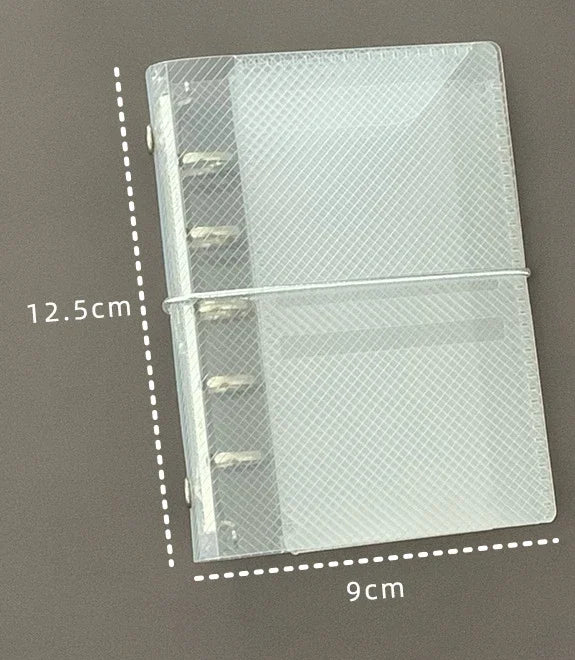 M5 A7 A6 Diagonal PP Three Fold PP Loose Leaf notebook Cover Mini Portable Sticker Small Card Photo Storage Ledger