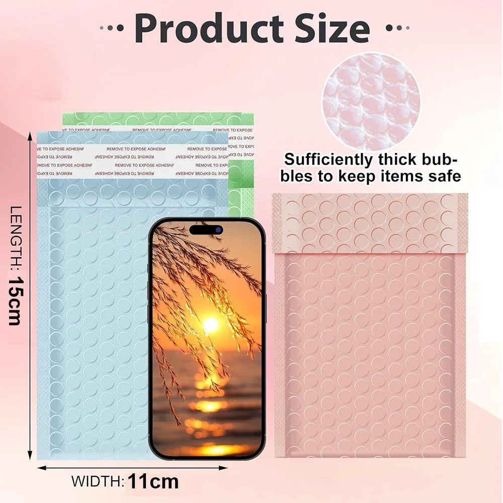 Self Adhesive Mailing Envelopes Bubble Padded Mailers 4 X 6 Inch Small Shipping Bags Waterproof Padded Envelopes for Packaging