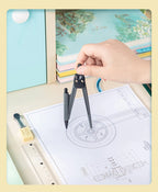 Deli Compass Set Mathematical Drawing Set Tool Professional Multifunctional Ruler School Supplies 7pcs/Set Drafting Set