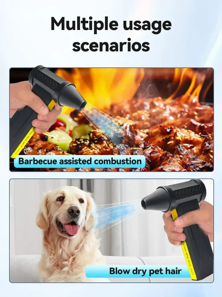 800,000RPM Air Blower Electric Turbo Fan Brushless Motor High-Speed Turbo Violent Fan USB Rechargeable Powerful Dust Blower