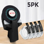 Dymo Labeller Motex E101 3D Embossing Label Printer Similar as B90 Dymo 12965 Manual Labeller Typewriter or 3PK Dymo Label Tape