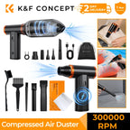 K&F CONCEPT Vacuum Magnetic Electric Air Duster Compressed 2-in-1 Air Blower&Suction for Computer,Laptop Keyboard,Camera Clean