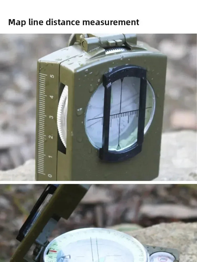 High Precision Compass Professional Outdoor Camping Multifunctional Military Green Precise Geological Tactical Compass