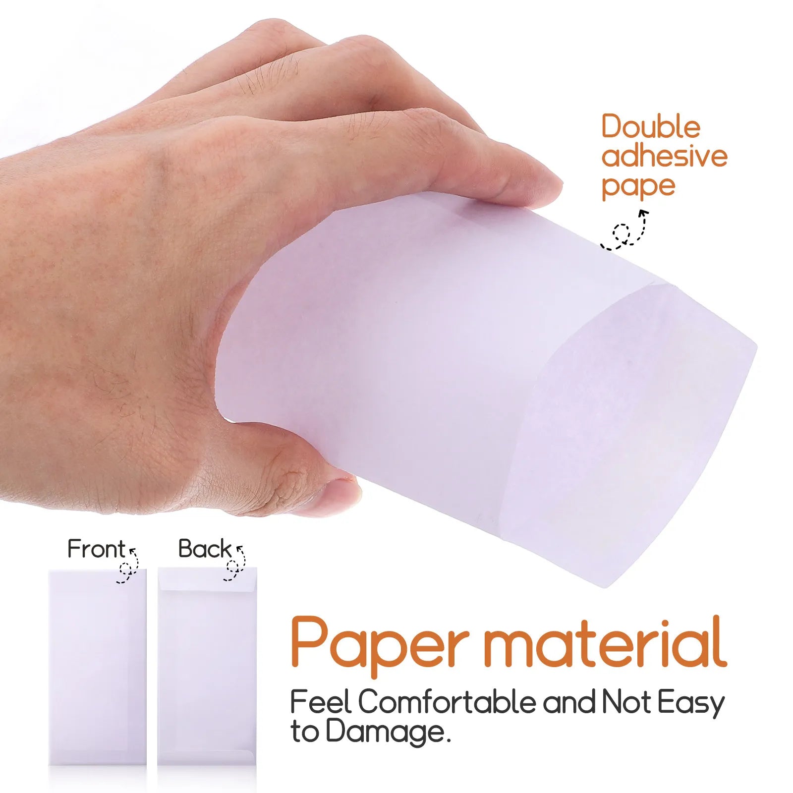60Pcs Paper Envelopes Business Security Self Seal Simple Style Convenient Letter Sized Multi Function Writing Invitation Card