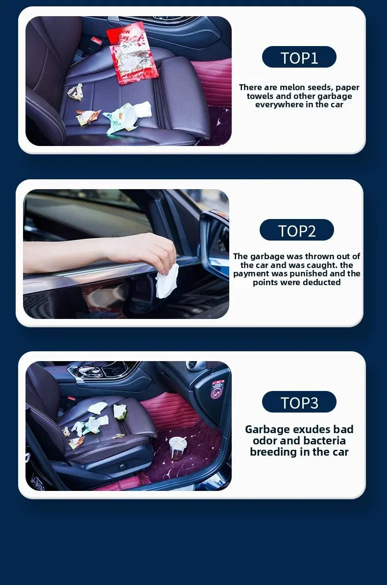 Self-Adhesive Disposable Trash Bag Thicken Waterproof Garbage Bag Leak-Proof Rubbish Storage Bag for Car/Home/Office