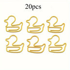 Adorable Duck Shape Paper Clips, Office Organization, and Student Test Paper Management - Durable, Reusable
