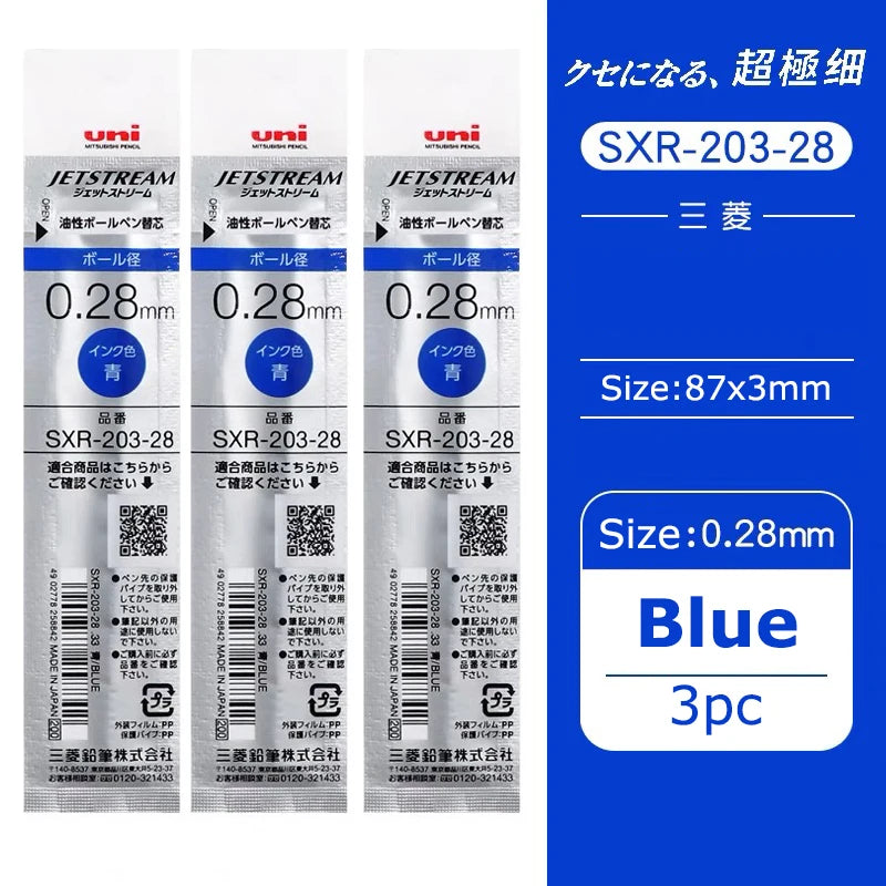 Japan UNI JETSTREAM EDGE Ultra Fine Ballpoint Pen,SXN-1003 Metal 0.28/0.38mm Fast-Drying for business,signing,Japanese Stationer