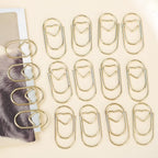 50/100Pcs 20mm Mini Metal Paper Clip Gold Heart Shape Clip Bookmark Binder Invoice PaperClips Office Supplies Student stationery