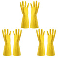 3 pairs Latex Dishwashing Gloves Women's Waterproof Household Kitchen Washing Bowl Washing Clothes Vegetable Cleaning Household