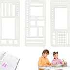 Dot Grid Flexible Record Template Checklists Boxes Lines Stencils Handmade Template Ruler Educational Drafting Tool