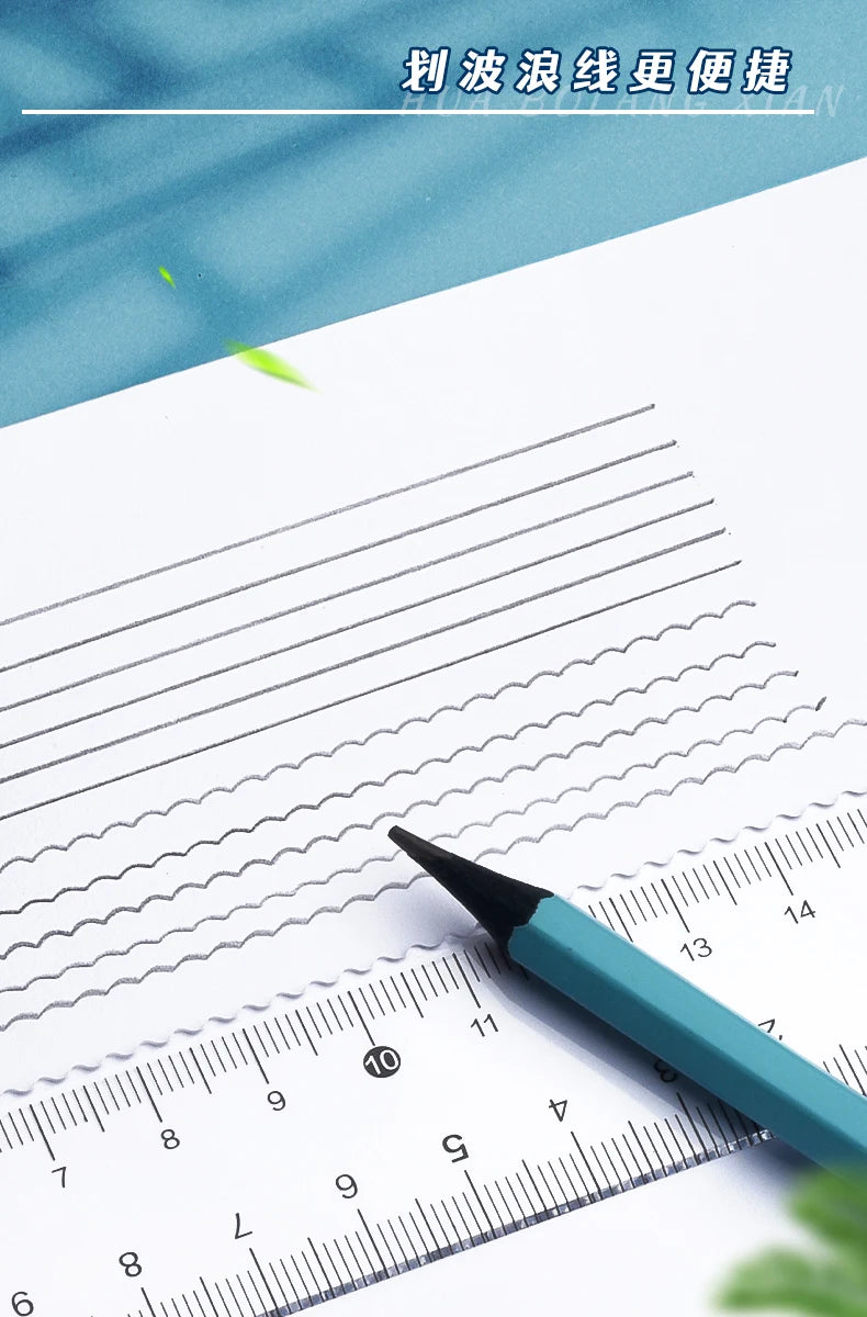 M&G Sets of Rulers, Non-Stick Eraser Crumbs, Straightedge, Protractor, Trigonometers, Acrylic Sets of Rulers, 4-Piece Set for St