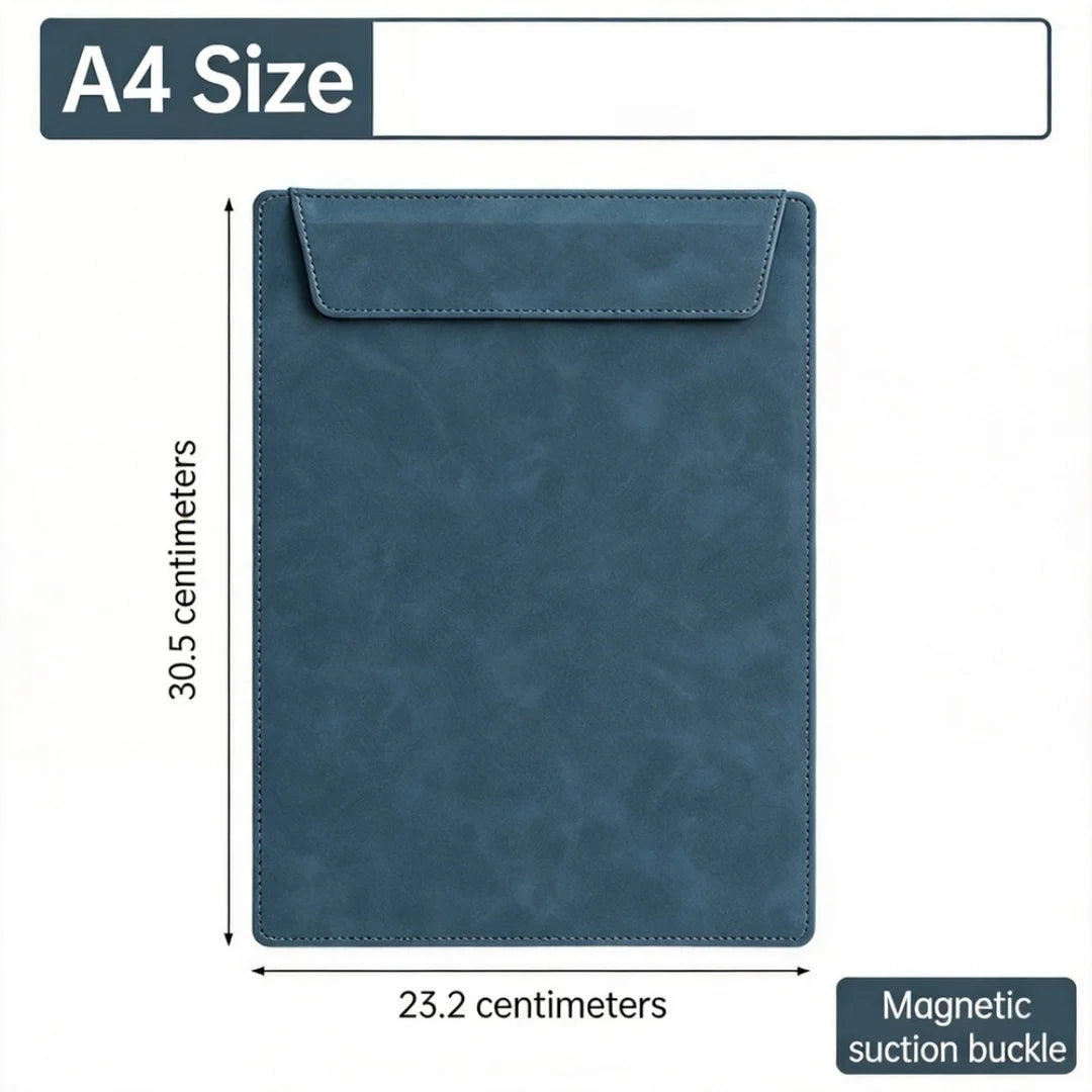 PU Leather Menu Wine Holder Invisible Magnetic Buckle Pen Insert A4 A6 File Folder Waterproof Clipboard Document Clip Restaurant