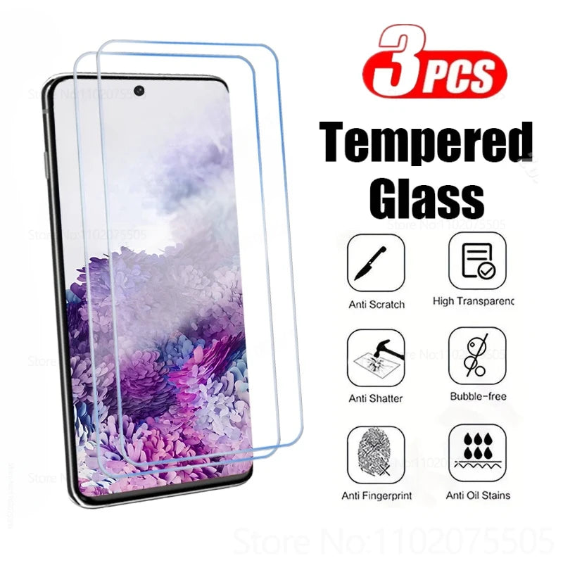 3Pcs Screen Protector For Samsung Galaxy S26 S25 S24 S23 S21 Ultra S20 Plus S21 S23 FE Tempered Glass For Samsung S10 S9 S8 Plus