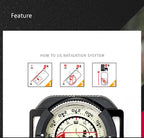 KANPAS WristBand Compass, Outdoor Magnetic Wrist Compass, Powerful Luminous Compass,South Hemisphere Available MAW-39-M/SKANPAS