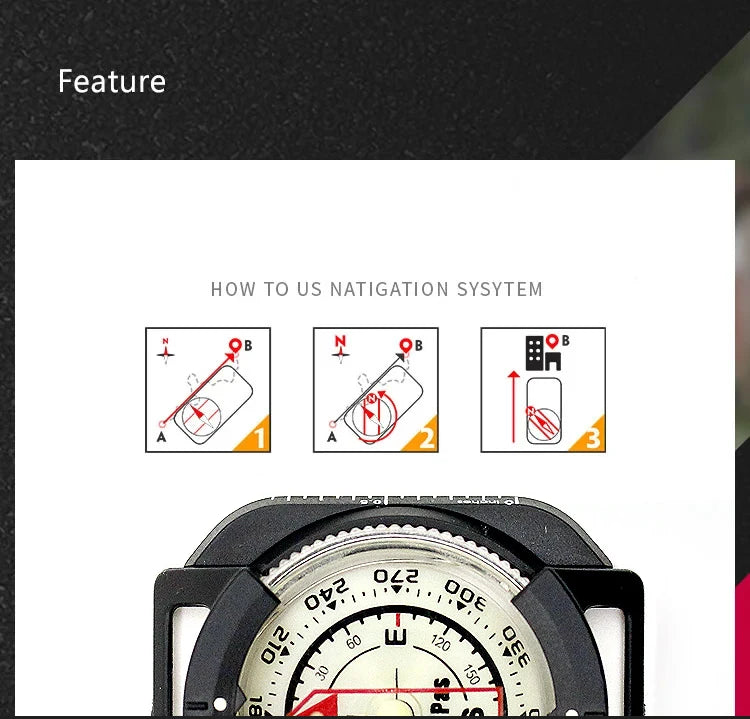 KANPAS WristBand Compass, Outdoor Magnetic Wrist Compass, Powerful Luminous Compass,South Hemisphere Available MAW-39-M/SKANPAS